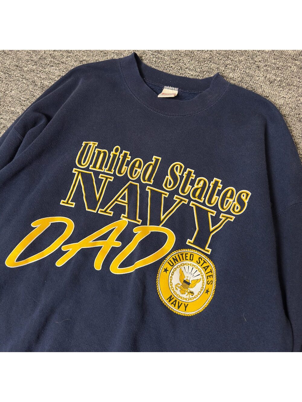 Soffe United States Navy Dad Sweatshirt Mens XL Navy Classic